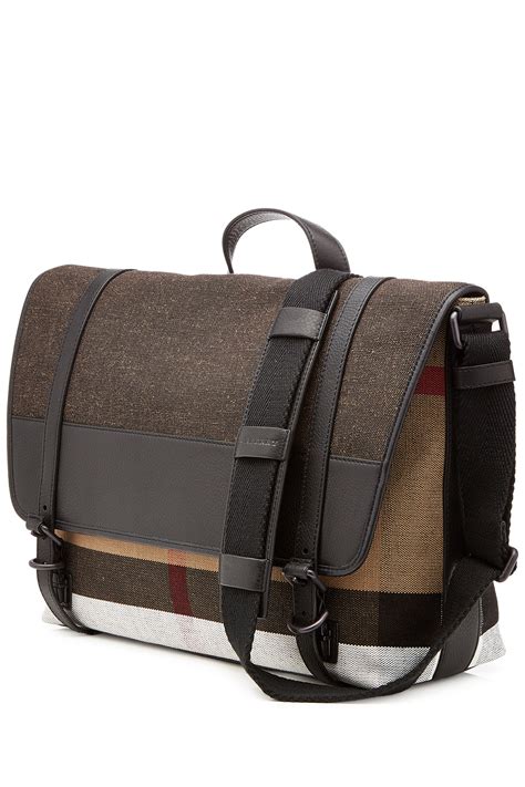 burberry check messenger bag|Burberry Messenger bags for men.